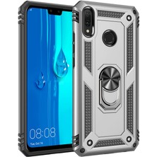 Eabhulie Huawei Y9 2019 İçin Çift Katmanlı Halkalı Standlı ShockProof Kılıf (Yurt Dışından)