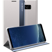 Eabhulie Samsung Galaxy S8 Plus İçin İnce Flip Pu Deri Pencereli Standlı Kılıf (Yurt Dışından)