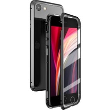 Eabhulie iPhone 7 / 8 / Se 2020 İçin 360 Derece Tam Koruma Şeffaf Manyetik Metal Bumper Kılıf (Yurt Dışından)