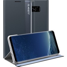 Eabhulie Samsung Galaxy S8 Plus İçin İnce Flip Pu Deri Pencereli Standlı Kılıf (Yurt Dışından)