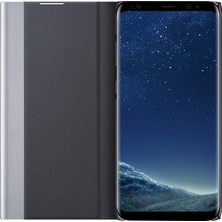 Eabhulie Samsung Galaxy S8 Plus İçin İnce Flip Pu Deri Pencereli Standlı Kılıf (Yurt Dışından)