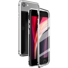 Eabhulie iPhone 7 / 8 / Se 2020 İçin 360 Derece Tam Koruma Şeffaf Manyetik Metal Bumper Kılıf (Yurt Dışından)