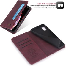 Eabhulie iPhone X / iPhone XS İçin Retro Deri Manyetik ShockProof Tpu Flip Standlı Kılıf (Yurt Dışından)