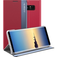 Eabhulie Samsung Galaxy Note 8 İçin İnce Flip Pu Deri Pencereli Standlı Kılıf (Yurt Dışından)