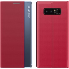 Eabhulie Samsung Galaxy Note 8 İçin İnce Flip Pu Deri Pencereli Standlı Kılıf (Yurt Dışından)