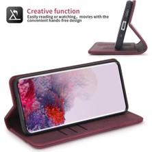 Eabhulie Samsung Galaxy S20 Fe / S20 Fe 5G İçin Retro Deri Manyetik ShockProof Tpu Flip Standlı Kılıf (Yurt Dışından)