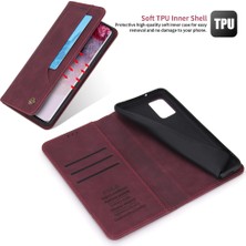 Eabhulie Samsung Galaxy S20 Fe / S20 Fe 5G İçin Retro Deri Manyetik ShockProof Tpu Flip Standlı Kılıf (Yurt Dışından)