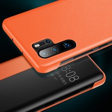 Eabhulie Huawei P30 İçin İnce Pencereli Flip Deri Full Korumalı Kılıf Kapaklı (Yurt Dışından)