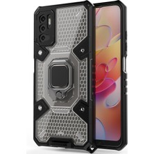 Eabhulie Xiaomi Redmi Note 10 5G İçin Şeffaf Pc Tpu Bumper Antishock Korumalı Halkalı Standlı Kılıf (Yurt Dışından)