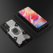 Eabhulie Xiaomi Redmi Note 10 5G İçin Şeffaf Pc Tpu Bumper Antishock Korumalı Halkalı Standlı Kılıf (Yurt Dışından)