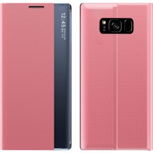 Eabhulie Samsung Galaxy S8 Plus İçin İnce Flip Pu Deri Pencereli Standlı Kılıf (Yurt Dışından)