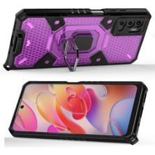 Eabhulie Xiaomi Redmi Note 10 5G İçin Şeffaf Pc Tpu Bumper Antishock Korumalı Halkalı Standlı Kılıf (Yurt Dışından)