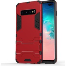 Eabhulie Samsung Galaxy S10 Plus İçin Çift Katmanlı Tpu Pc Hibrit Korumalı Standlı Kılıf (Yurt Dışından)