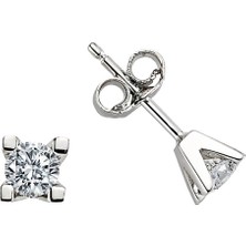 Sirius E Renk 0,40 Karat Pırlanta Tektaş Küpe 0415E0023