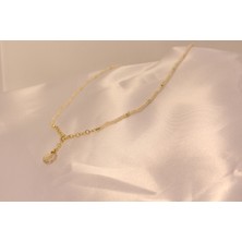 Pearls In Ocean Gold Gerçek Inci Kolye Joy Serisi 132