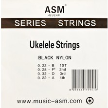 Asm Aegean Ukulele Teli Takım Siyah