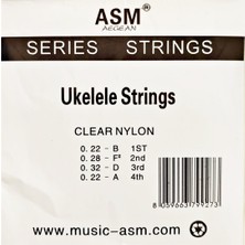 Asm Aegean Ukulele Teli Takım Şeffaf