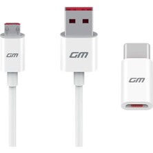 General Mobile Turbo Şarj Adaptörü Micro USB Kablo Set ve Dönüştürücü