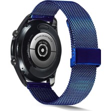 AktarMobile Amazfit Gtr 47 mm Uyumlu Hasır Metal Kordon Klipsli Tel Örgü Kayış