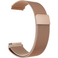 AktarMobile Amazfit Gtr 2e 47 mm Uyumlu Hasır Metal Kordon Mıknatıslı Tel Örgü Kayış
