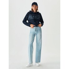 LTB KadınKapüşonlu Lacivert Sweatshırt