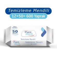 Pure Med  Temizleme Mendili 12X50