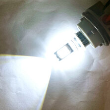 Waxen Stop Sinyal Geri Vites Ampulü Mercekli 18 LED P21W 1157 1016 6500K Beyaz Çift Duy Güçlü Işık