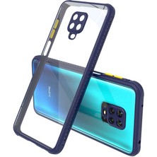 Mobaxaksesuar Xiaomi Redmi Note 9 Pro Kılıf Kenar Renkli Sararmaz Şeffaf Kapak
