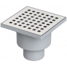 Nsk  Square 10X10 Alttan 50MM Cıkıslı Yer Suzgecı