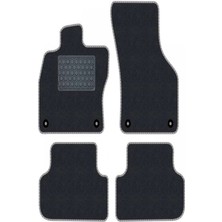 Tegin Seat Toledo 1m 1998-2005 Siyah Halı Gri Kenar Petek Topuk 2250 gr Paspas