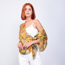 Nomads Felt Ipek Sarı Fular Van Gogh Almond Blossoms