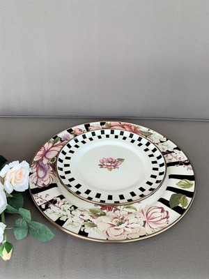 Ezem 8236 Dama  20 cm Emaye Pasta Tabağı