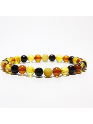 Xsta Amber Damla Kehribar Multicolor Bileklik PH802