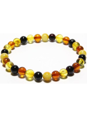 Xsta Amber Damla Kehribar Multicolor Bileklik PH802