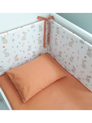 Jaju Baby Tavşan Desenli Bebek Nevresim Takımı ve Kenar Koruma Set