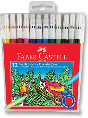 Faber-Castell Keçeli Kalem 12'li Set Canlı Renkler Ergonomik Tasarım ile Sanatınızı Yaratın