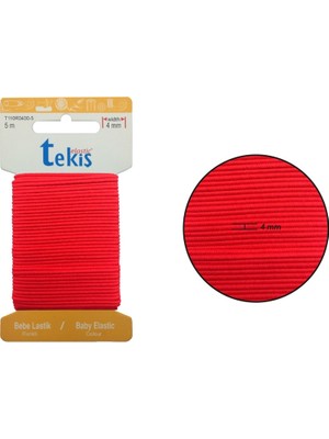 Hobizubi 4mm Neon Pembe Bebe Lastik - 5 Metre