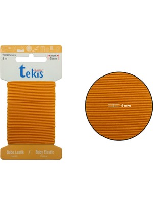 Hobizubi 4mm Turuncu Bebe Lastik - 5 Metre