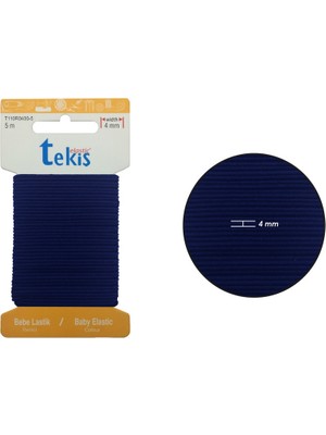 Hobizubi 4mm Lacivert Lastik - 5 Metre