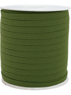 Hobizubi 10 mm Haki Yassı Lastik - 50 Metre