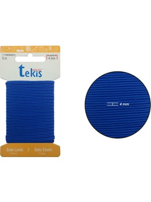 Hobizubi 4mm Koyu Mavi Bebe Lastik - 5 Metre