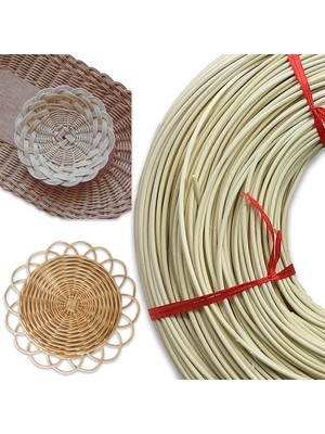 Hobizubi Rattan Doğal Bambu Çubuk 48metre -50 gr Brüt- 1,5mm Örgü Rattan İp