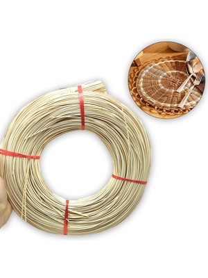 Hobizubi Rattan Doğal Bambu Çubuk 48metre -50 gr Brüt- 1,5mm Örgü Rattan İp