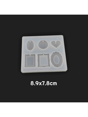 Hobizubi Reçine Epoksi Kalıbı - 6'li Kolye -Kod:971