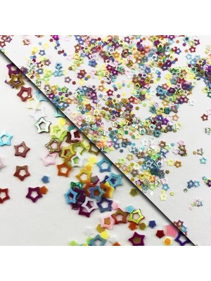 Hobizubi Mini Içi Boş Yıldız Renkli Pul Paketi