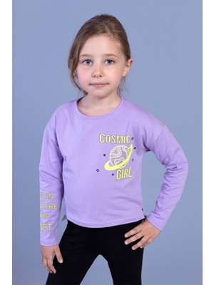 Toontoy Kids Kız Çocuk Baskılı Tişört