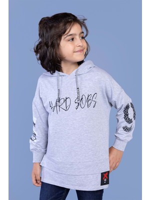 Toontoy Kids Erkek Çocuk Kapüşonlu Baskılı Sweatshirt