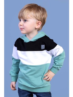 Toontoy Kids Erkek Çocuk Kapüşonlu Garni Detaylı Sweatshirt