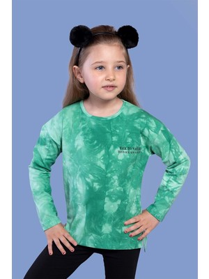 Toontoy Kids Kız Çocuk Batik Desenli Tişört