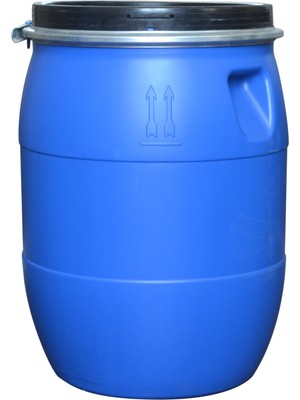 Plastik Varil - Bidon 50 Lt. %100 Hdpe Gövde, Metal Çember Sızdırmaz Conta